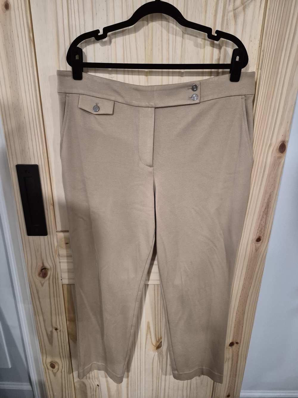 Ralph Lauren Beige Trousers with Decorative Buttons